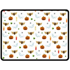 Halloween Pattern Double Sided Fleece Blanket (large)  by Valentinaart