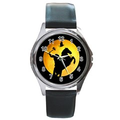 Headless Horseman Round Metal Watch by Valentinaart