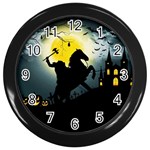 Headless Horseman Wall Clocks (Black) Front