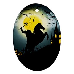 Headless Horseman Oval Ornament (two Sides) by Valentinaart