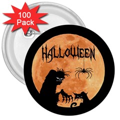 Halloween 3  Buttons (100 Pack)  by Valentinaart