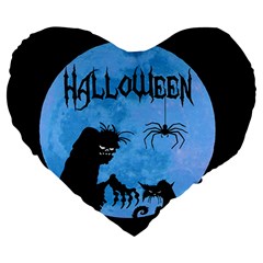 Halloween Large 19  Premium Heart Shape Cushions