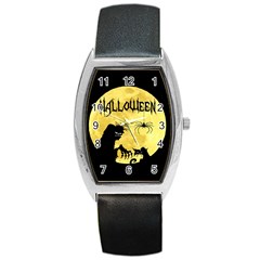 Halloween Barrel Style Metal Watch by Valentinaart