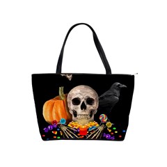 Halloween Candy Keeper Shoulder Handbags by Valentinaart