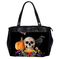 Halloween Candy Keeper Office Handbags (2 Sides)  by Valentinaart