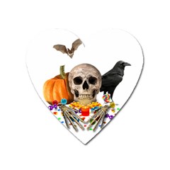 Halloween Candy Keeper Heart Magnet by Valentinaart