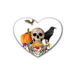 Halloween candy keeper Rubber Coaster (Heart)  Front