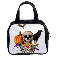 Halloween Candy Keeper Classic Handbags (2 Sides) by Valentinaart