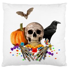 Halloween Candy Keeper Large Flano Cushion Case (two Sides)