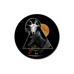 Spiritual Goat Magnet 3  (round) by Valentinaart