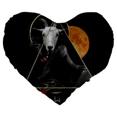 Spiritual Goat Large 19  Premium Heart Shape Cushions by Valentinaart