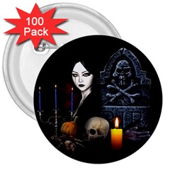 Vampires Night  3  Buttons (100 Pack)  by Valentinaart