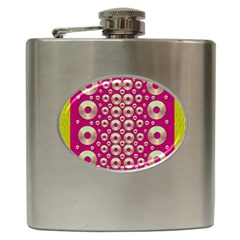 Going Gold Or Metal On Fern Pop Art Hip Flask (6 oz)