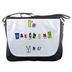 I Am Watching You Messenger Bags by Valentinaart