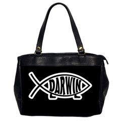 Darwin Fish Office Handbags (2 Sides)  by Valentinaart