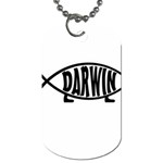 Darwin fish Dog Tag (Two Sides) Back