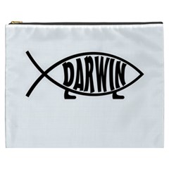 Darwin Fish Cosmetic Bag (xxxl)  by Valentinaart