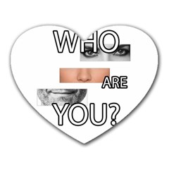 Who Are You Heart Mousepads by Valentinaart