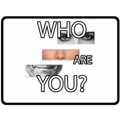 Who Are You Fleece Blanket (large)  by Valentinaart