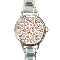 Sweet pattern Round Italian Charm Watch