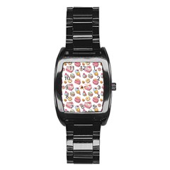 Sweet pattern Stainless Steel Barrel Watch