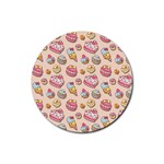 Sweet pattern Rubber Round Coaster (4 pack)  Front