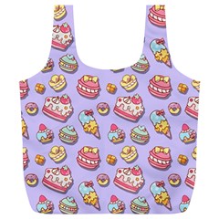 Sweet Pattern Full Print Recycle Bags (l)  by Valentinaart