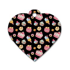 Sweet pattern Dog Tag Heart (One Side)