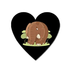 Cute Elephant Heart Magnet by Valentinaart