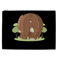 Cute Elephant Cosmetic Bag (xxl)  by Valentinaart