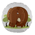 Cute Elephant Large 18  Premium Round Cushions Back