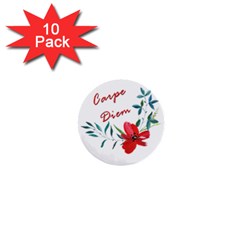 Carpe Diem  1  Mini Buttons (10 Pack)  by Valentinaart