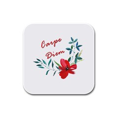 Carpe Diem  Rubber Square Coaster (4 Pack)  by Valentinaart