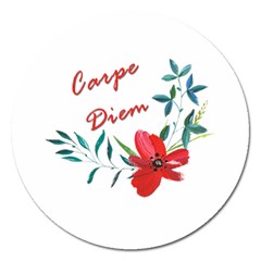 Carpe Diem  Magnet 5  (round) by Valentinaart