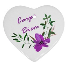 Carpe Diem  Heart Ornament (Two Sides)