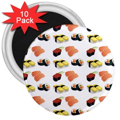 Sushi Pattern 3  Magnets (10 Pack)  by Valentinaart