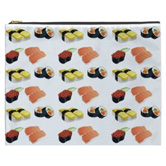 Sushi Pattern Cosmetic Bag (xxxl)  by Valentinaart