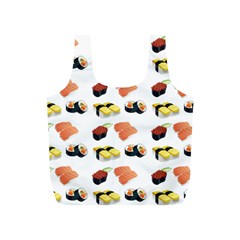Sushi Pattern Full Print Recycle Bags (s)  by Valentinaart