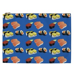 Sushi Pattern Cosmetic Bag (xxl)  by Valentinaart