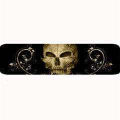 Golden Skull With Crow And Floral Elements Large Bar Mats by FantasyWorld7