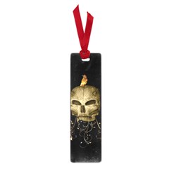 Golden Skull With Crow And Floral Elements Small Book Marks by FantasyWorld7
