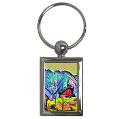 Magic Cube Abstract Art Key Chains (rectangle)  by NouveauDesign