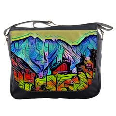Magic Cube Abstract Art Messenger Bags by NouveauDesign