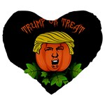 Trump or treat  Large 19  Premium Heart Shape Cushions Back