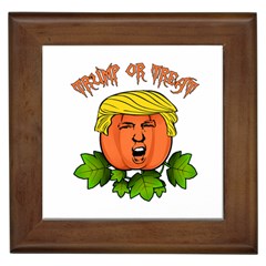 Trump Or Treat  Framed Tiles by Valentinaart
