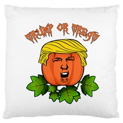 Trump Or Treat  Large Flano Cushion Case (one Side) by Valentinaart