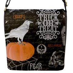 Vintage Halloween Flap Messenger Bag (s) by Valentinaart