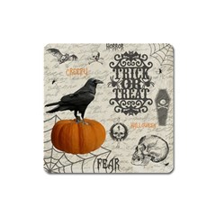 Vintage Halloween Square Magnet by Valentinaart