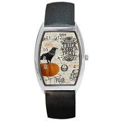 Vintage Halloween Barrel Style Metal Watch