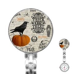 Vintage Halloween Stainless Steel Nurses Watch by Valentinaart